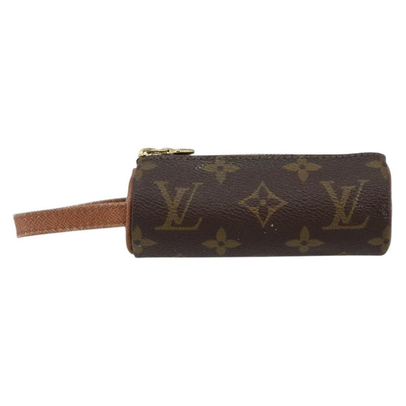 LOUIS VUITTON Monogram Etui 3 Ball de Golf Pouch M58249 LV Auth 142953