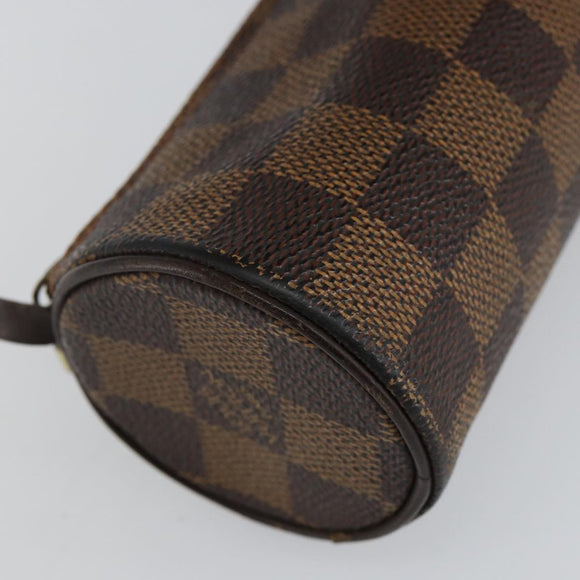 LOUIS VUITTON Damier Ebene Papillon Pouch LV Auth 142954