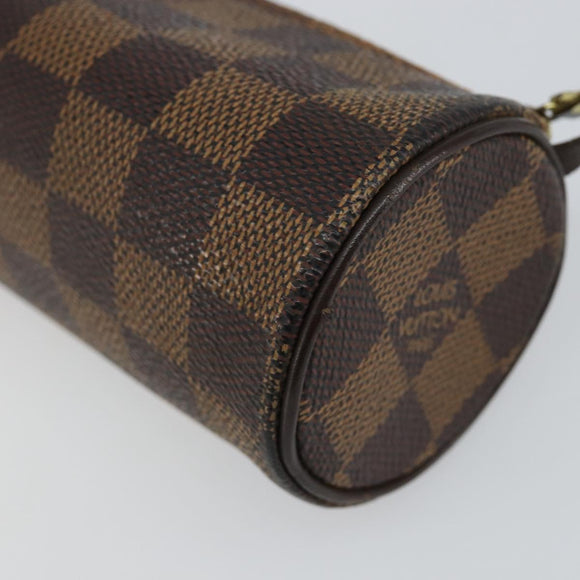 LOUIS VUITTON Damier Ebene Papillon Pouch LV Auth 142954