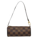 LOUIS VUITTON Damier Ebene Papillon Pouch LV Auth 142954-13