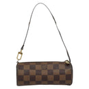 LOUIS VUITTON Damier Ebene Papillon Pouch LV Auth 142954-2
