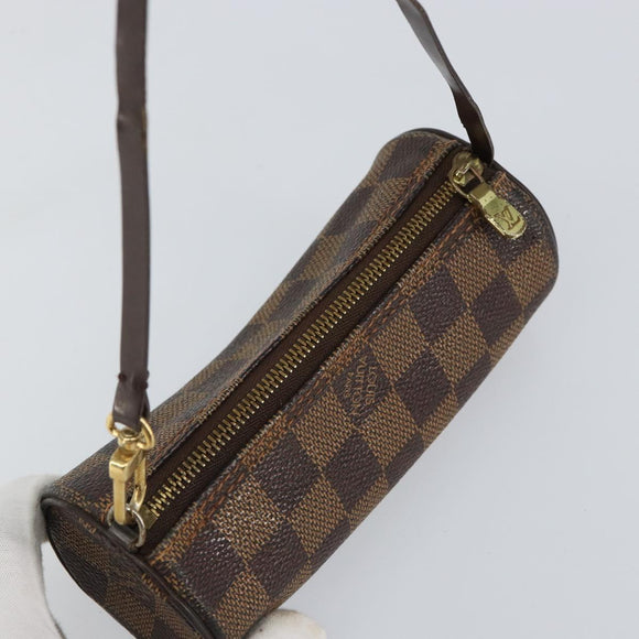 LOUIS VUITTON Damier Ebene Papillon Pouch LV Auth 142954