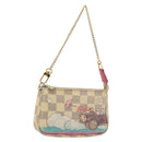 LOUIS VUITTON Damier Azur Illustre Mini Pochette Accessoires N41463 Auth 142956-1