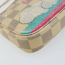 LOUIS VUITTON Damier Azur Illustre Mini Pochette Accessoires N41463 Auth 142956-14
