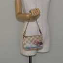 LOUIS VUITTON Damier Azur Illustre Mini Pochette Accessoires N41463 Auth 142956-20