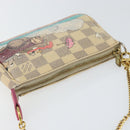 LOUIS VUITTON Damier Azur Illustre Mini Pochette Accessoires N41463 Auth 142956-6