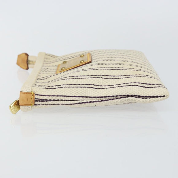 LOUIS VUITTON Antigua Pochette Platform PM Pouch Beige M40069 LV Auth 142957