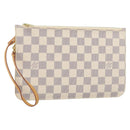 LOUIS VUITTON Damier Azur Neverfull MM Pouch Pouch LV Auth 142958-1