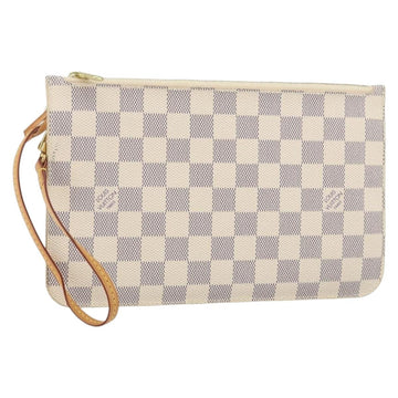 LOUIS VUITTON Damier Azur Neverfull MM Pouch Pouch LV Auth 142958