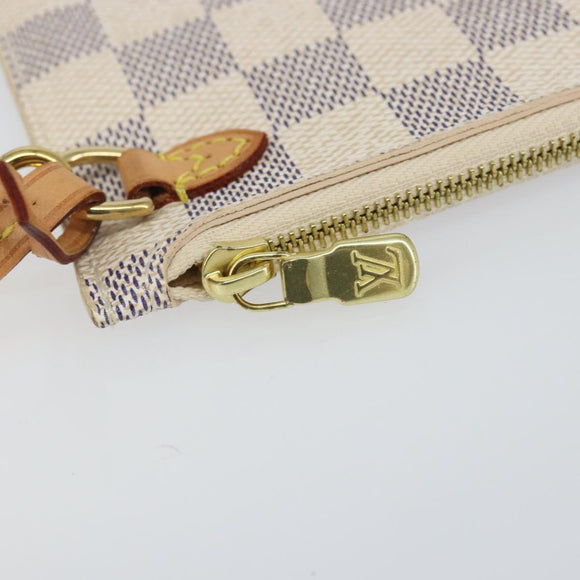 LOUIS VUITTON Damier Azur Neverfull MM Pouch Pouch LV Auth 142958