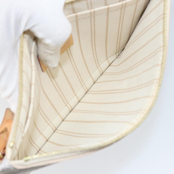 LOUIS VUITTON Damier Azur Neverfull MM Pouch Pouch LV Auth 142958