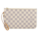LOUIS VUITTON Damier Azur Neverfull MM Pouch Pouch LV Auth 142958-13