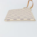 LOUIS VUITTON Damier Azur Neverfull MM Pouch Pouch LV Auth 142958-3