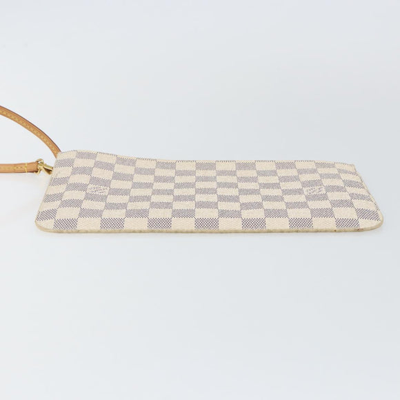 LOUIS VUITTON Damier Azur Neverfull MM Pouch Pouch LV Auth 142958