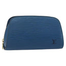 LOUIS VUITTON Epi Dauphine PM Pouch Blue M48445 LV Auth 142961-1