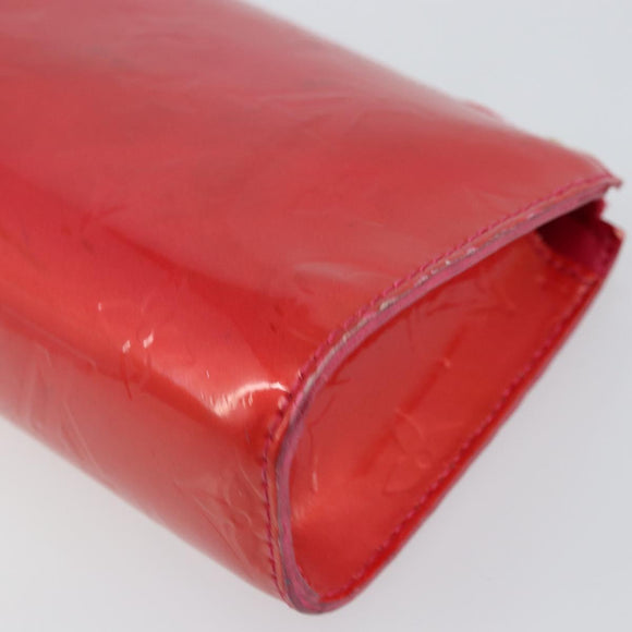 LOUIS VUITTON Monogram Vernis Trousse Cosmetic Pouch Rose Pop M93647 Auth 142964