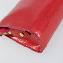 LOUIS VUITTON Monogram Vernis Trousse Cosmetic Pouch Rose Pop M93647 Auth 142964-11