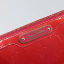 LOUIS VUITTON Monogram Vernis Trousse Cosmetic Pouch Rose Pop M93647 Auth 142964-13