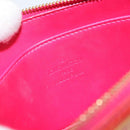 LOUIS VUITTON Monogram Vernis Trousse Cosmetic Pouch Rose Pop M93647 Auth 142964-15