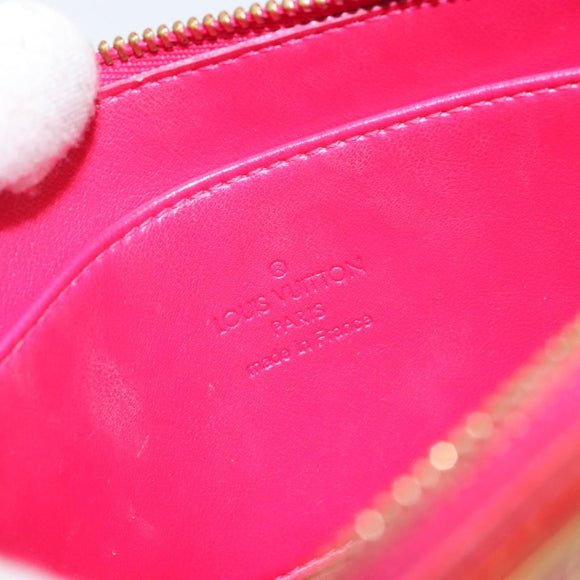LOUIS VUITTON Monogram Vernis Trousse Cosmetic Pouch Rose Pop M93647 Auth 142964
