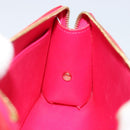 LOUIS VUITTON Monogram Vernis Trousse Cosmetic Pouch Rose Pop M93647 Auth 142964-17