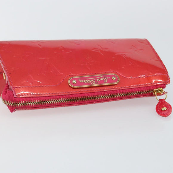 LOUIS VUITTON Monogram Vernis Trousse Cosmetic Pouch Rose Pop M93647 Auth 142964