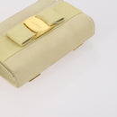 Salvatore Ferragamo Gancini Vala Bag Leather 3Set Beige Black white Auth 142965-12