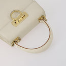 Salvatore Ferragamo Gancini Vala Bag Leather 3Set Beige Black white Auth 142965-18