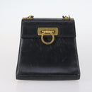 Salvatore Ferragamo Gancini Vala Bag Leather 3Set Beige Black white Auth 142965-2