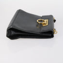 Salvatore Ferragamo Gancini Vala Bag Leather 3Set Beige Black white Auth 142965-4