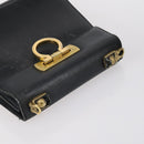 Salvatore Ferragamo Gancini Vala Bag Leather 3Set Beige Black white Auth 142965-5