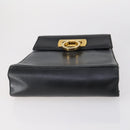 Salvatore Ferragamo Gancini Vala Bag Leather 3Set Beige Black white Auth 142965-7