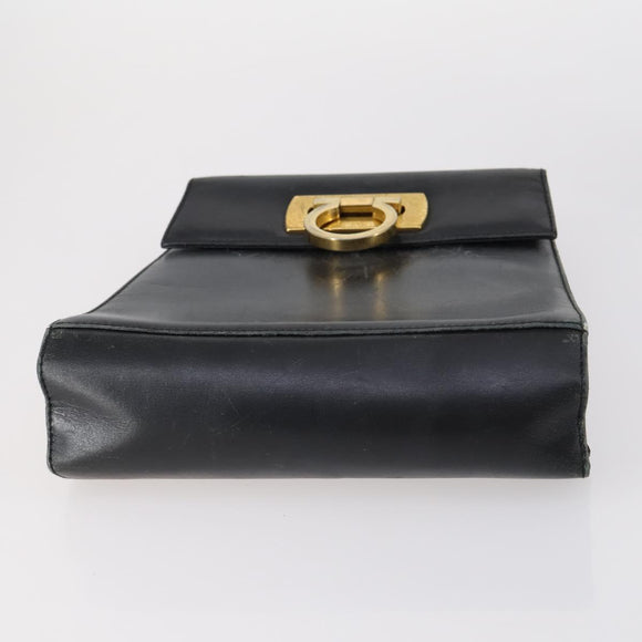 Salvatore Ferragamo Gancini Vala Bag Leather 3Set Beige Black white Auth 142965