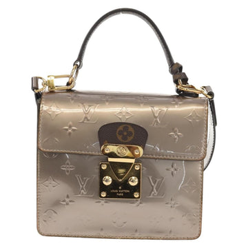 LOUIS VUITTON Monogram Vernis Spring Street PM Bag Silver M90567 LV Auth 142967V - 0