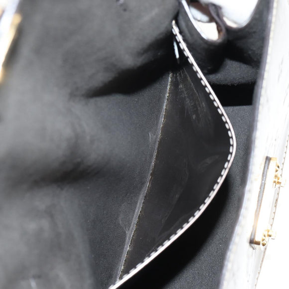 LOUIS VUITTON Monogram Vernis Spring Street PM Bag Silver M90567 LV Auth 142967V