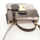 LOUIS VUITTON Monogram Vernis Spring Street PM Bag Silver M90567 LV Auth 142967V-6