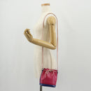 LOUIS VUITTON Epi Nano Noe Shoulder Bag Pink Blue Red M42502 LV Auth 142968V-22