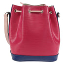 LOUIS VUITTON Epi Nano Noe Shoulder Bag Pink Blue Red M42502 LV Auth 142968V-2