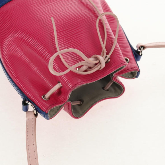 LOUIS VUITTON Epi Nano Noe Shoulder Bag Pink Blue Red M42502 LV Auth 142968V
