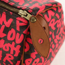 LOUIS VUITTON Monogram Graffiti Speedy 30 Hand Bag Pink M93704 LV Auth 142972V-9