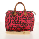 LOUIS VUITTON Monogram Graffiti Speedy 30 Hand Bag Pink M93704 LV Auth 142972V-12