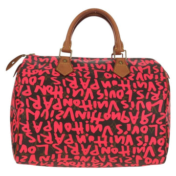 LOUIS VUITTON Monogram Graffiti Speedy 30 Hand Bag Pink M93704 LV Auth 142972V - 0