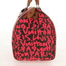LOUIS VUITTON Monogram Graffiti Speedy 30 Hand Bag Pink M93704 LV Auth 142972V-3