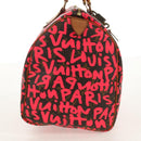 LOUIS VUITTON Monogram Graffiti Speedy 30 Hand Bag Pink M93704 LV Auth 142972V-4
