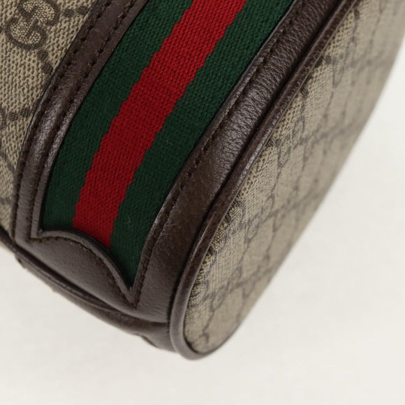 GUCCI GG Supreme Web Sherry Offdia Mini Bucket Bag PVC 550620 Auth 142976SAM