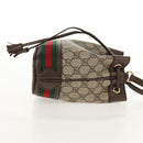 GUCCI GG Supreme Web Sherry Offdia Mini Bucket Bag PVC 550620 Auth 142976SAM-4