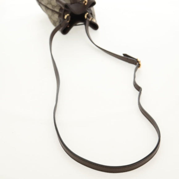 GUCCI GG Supreme Web Sherry Offdia Mini Bucket Bag PVC 550620 Auth 142976SAM