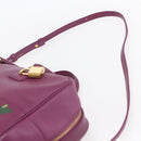 LOEWE Americana 28 Studio Ghibli Hand Bag Leather 2way Purple Auth 142978SAM-9