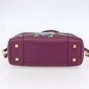 LOEWE Americana 28 Studio Ghibli Hand Bag Leather 2way Purple Auth 142978SAM-5