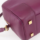 LOEWE Americana 28 Studio Ghibli Hand Bag Leather 2way Purple Auth 142978SAM-17